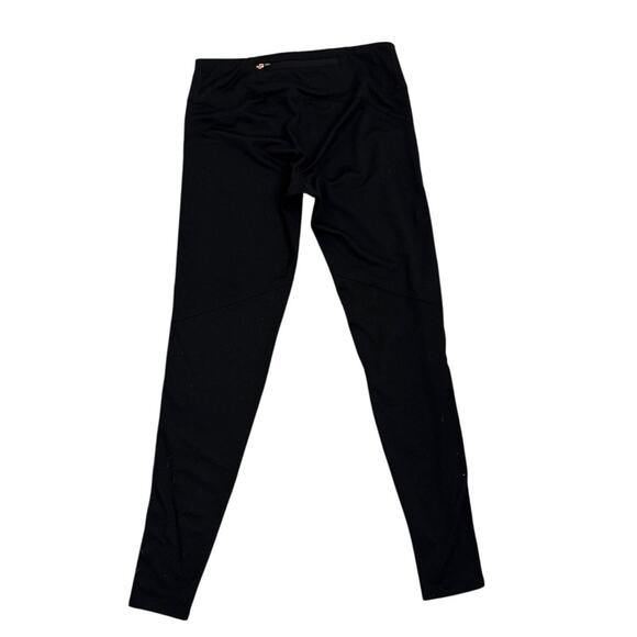 Abercrombie & Fitch Black Athletic Leggings Rose Gold Logo Size Small - Picture 2 of 3